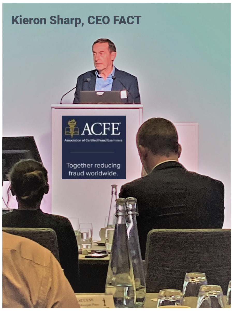 Kieron Sharp spoke about fraud, corruption, investigation and
